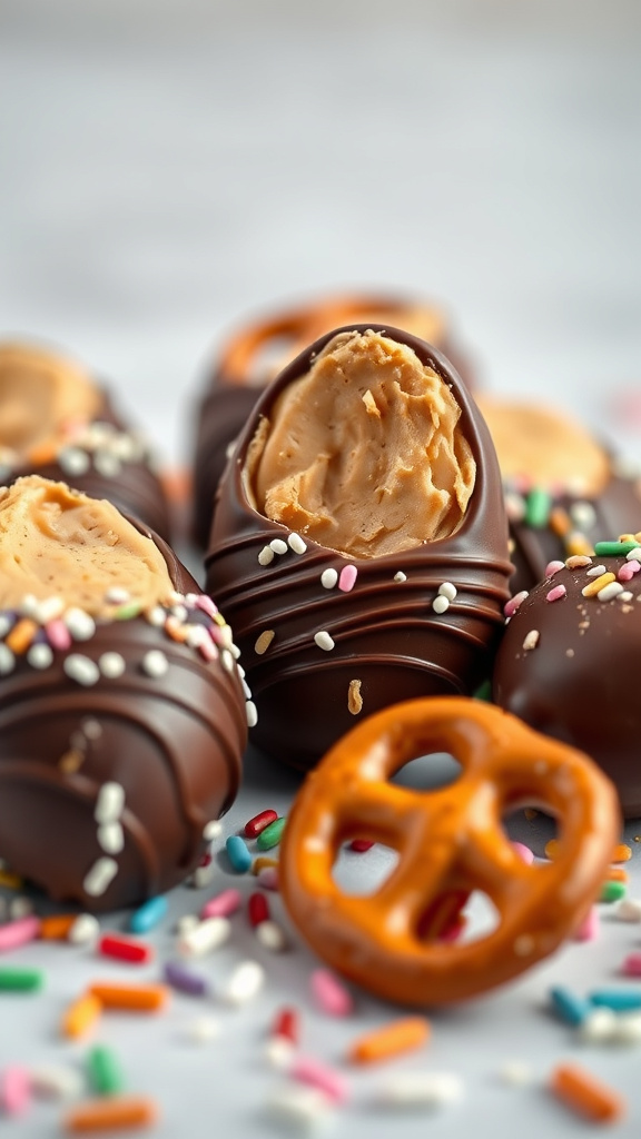 13. Peanut Butter Egg Pretzels