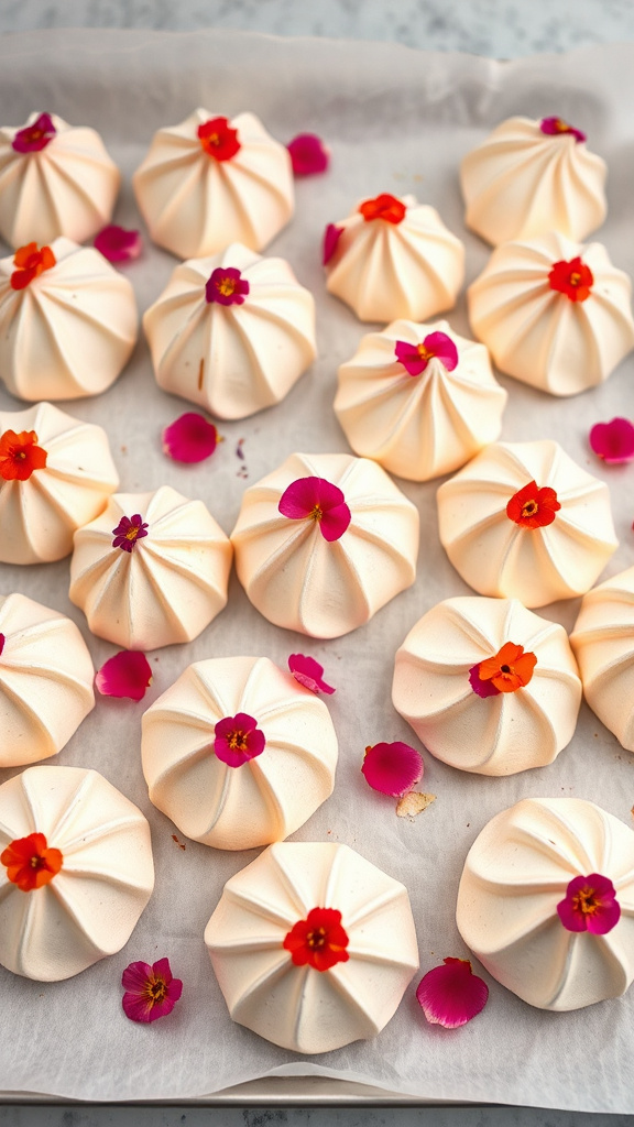 14. Floral Candy Citrus Meringues