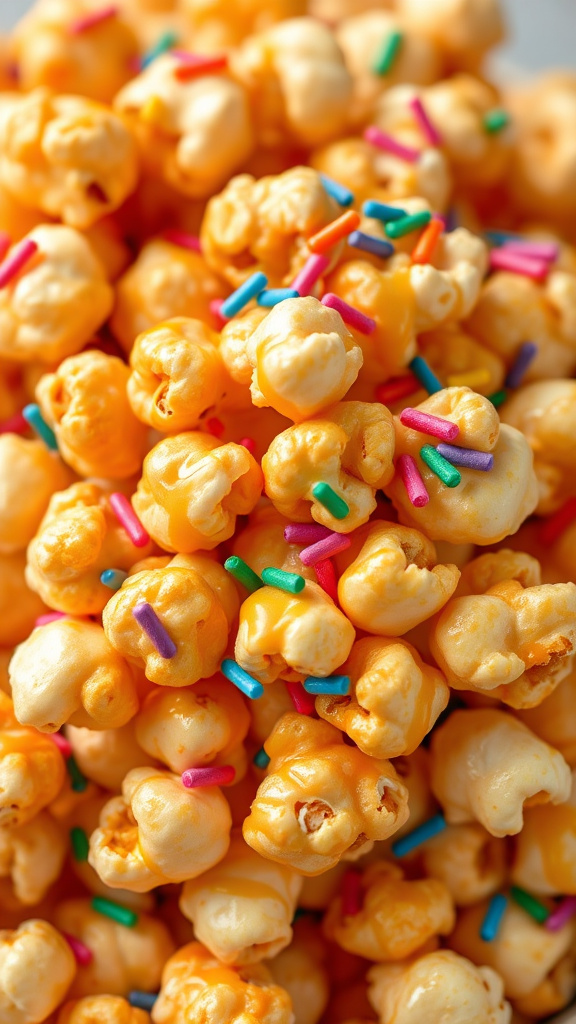 26. Rainbow Sprinkled Caramel Corn