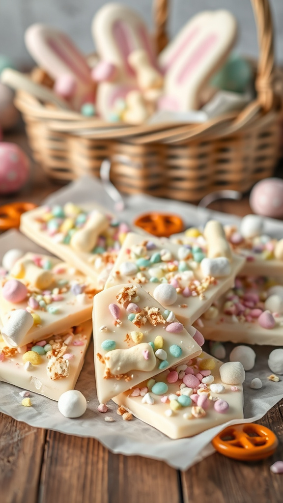 8. White Chocolate Bunny Bark