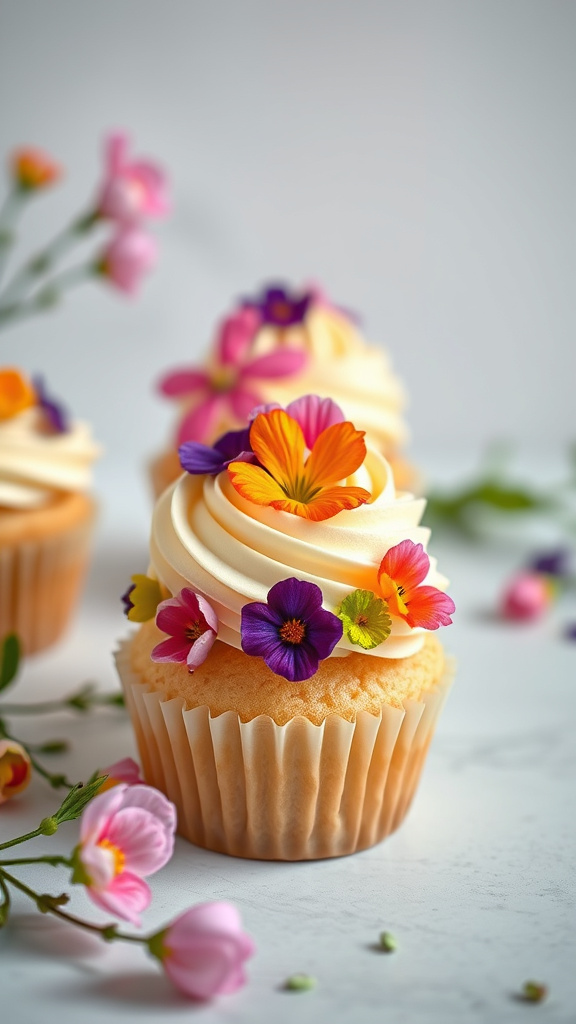 10. Honeyed Flower Power Cupcakes