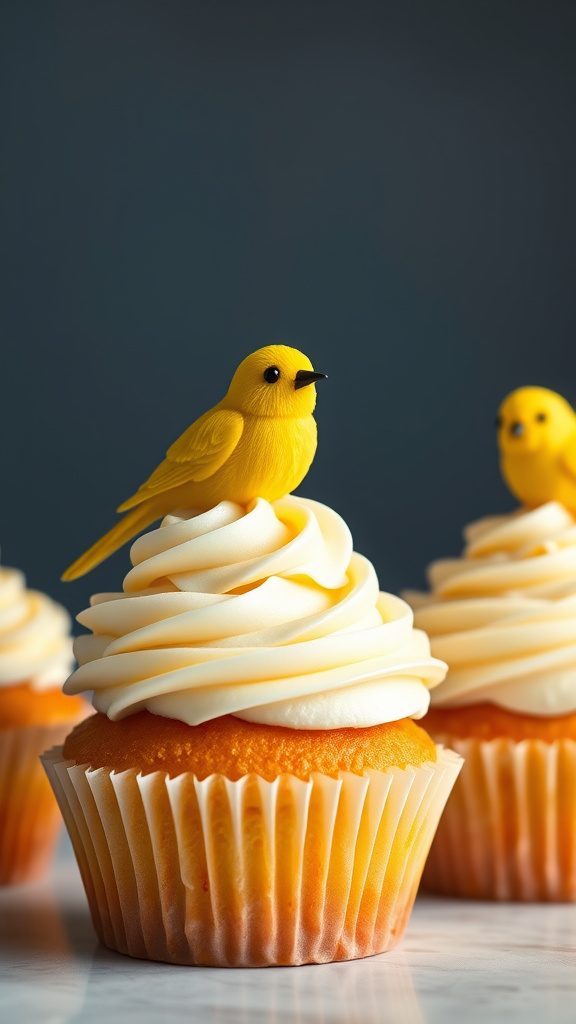 22. Pineapple Songbird Cupcakes