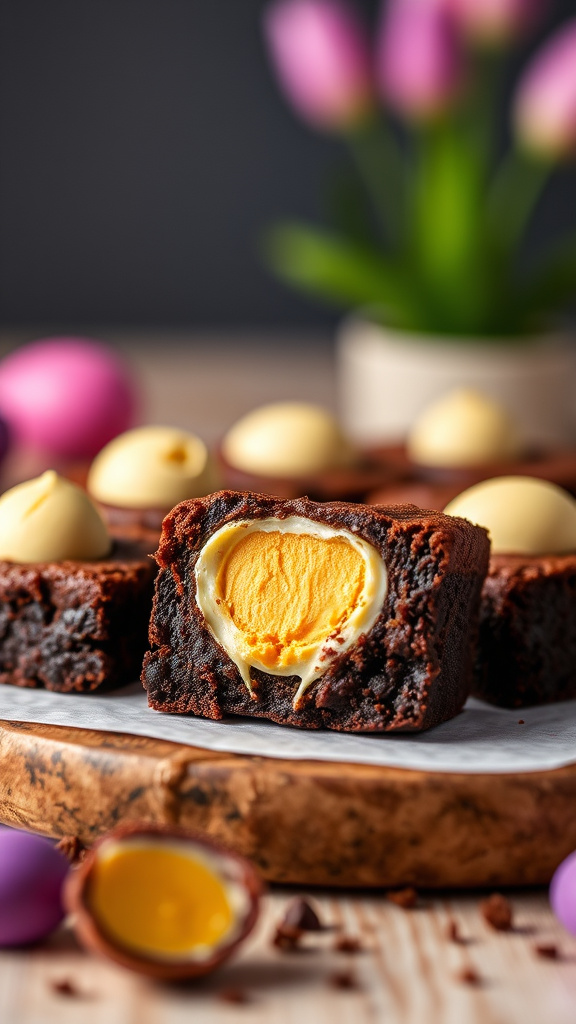 1. Cadbury Egg-Stuffed Brownies