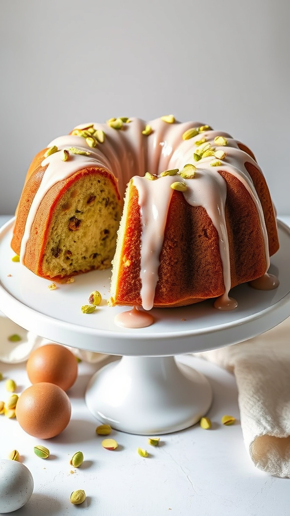 22. Pistachio Rose Water Bundt Cake