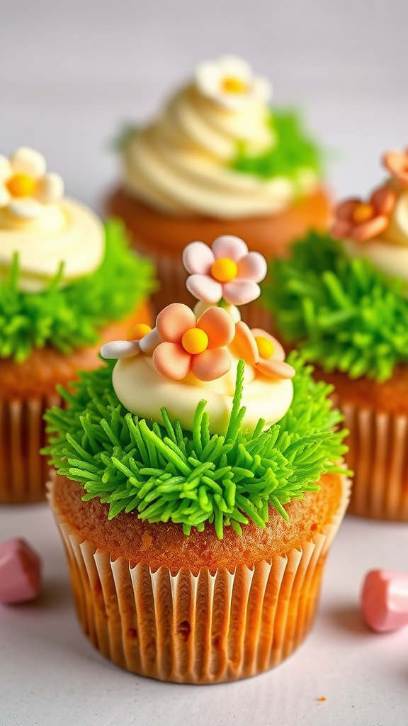 9. Spring Garden Carrot Cupcakes