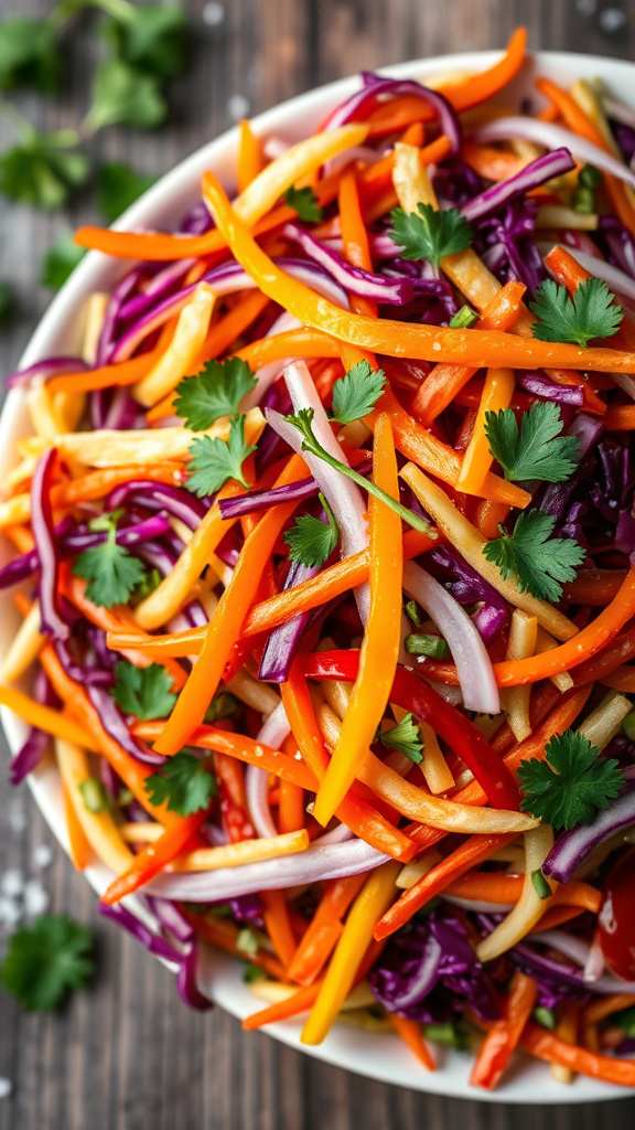 14. Rainbow Veggie Slaw