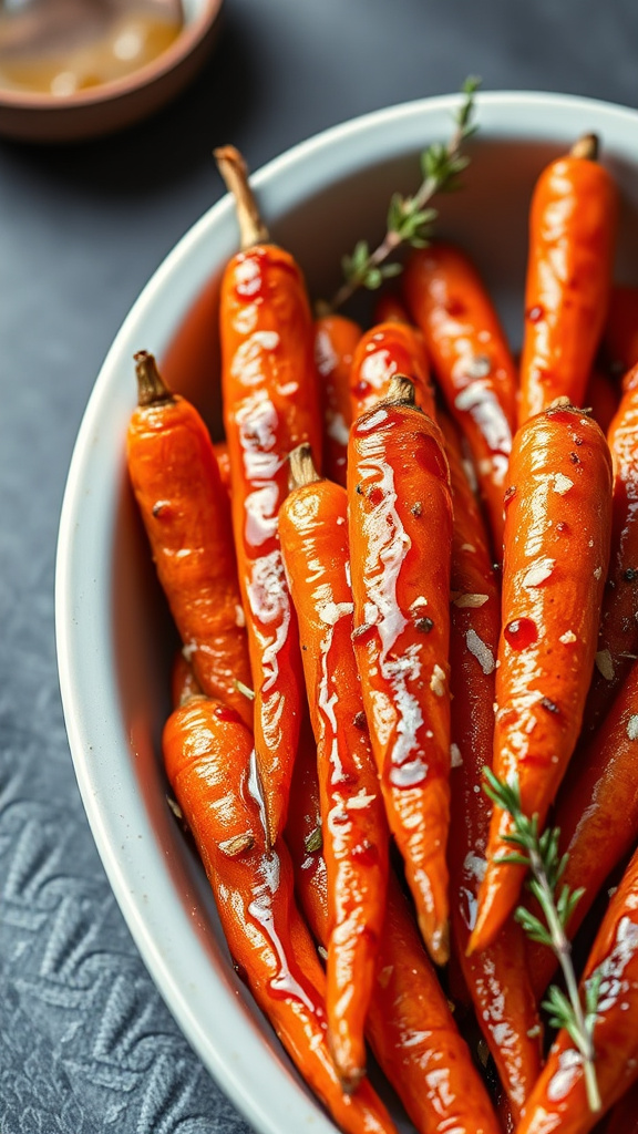 9. Maple Roasted Baby Carrots