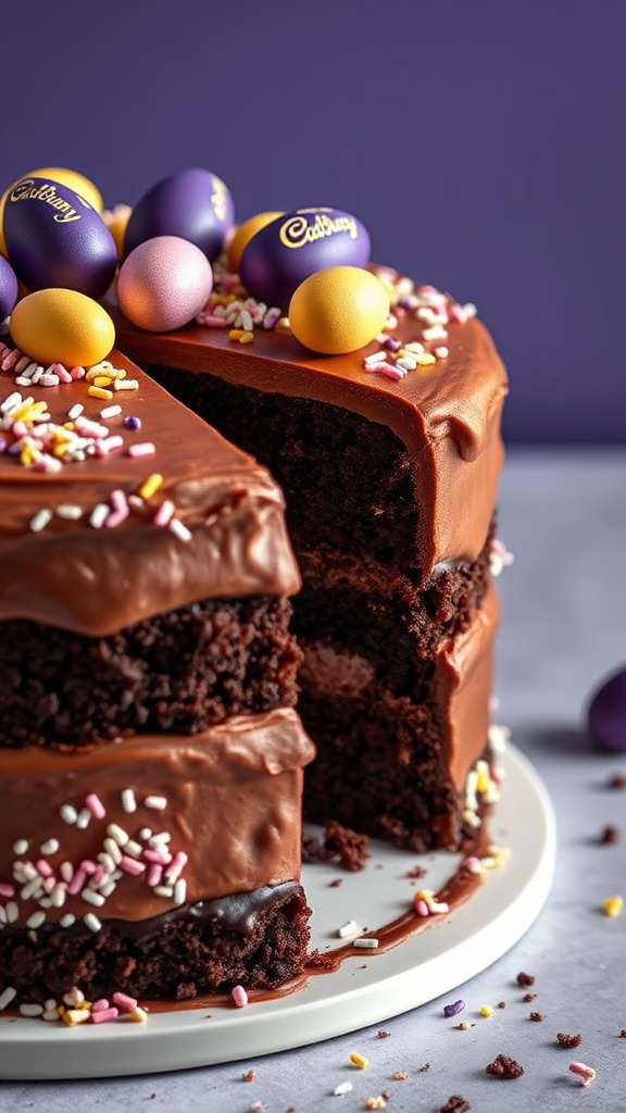 1. Cadbury Egg Surprise Cake