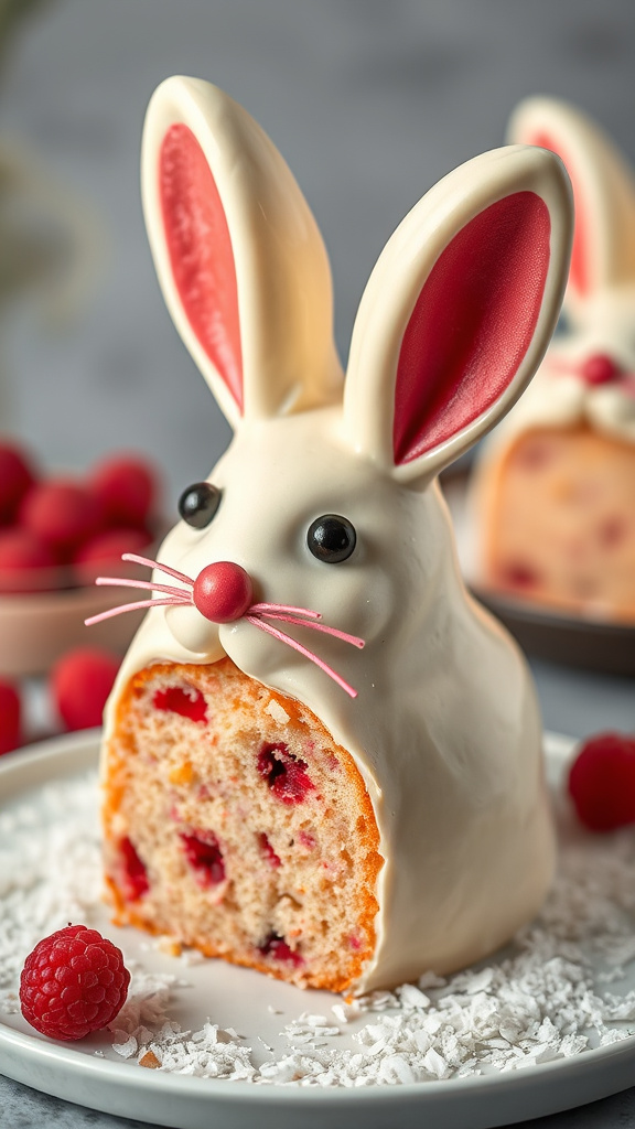 11. Raspberry Cream Cheese Bunny Cake