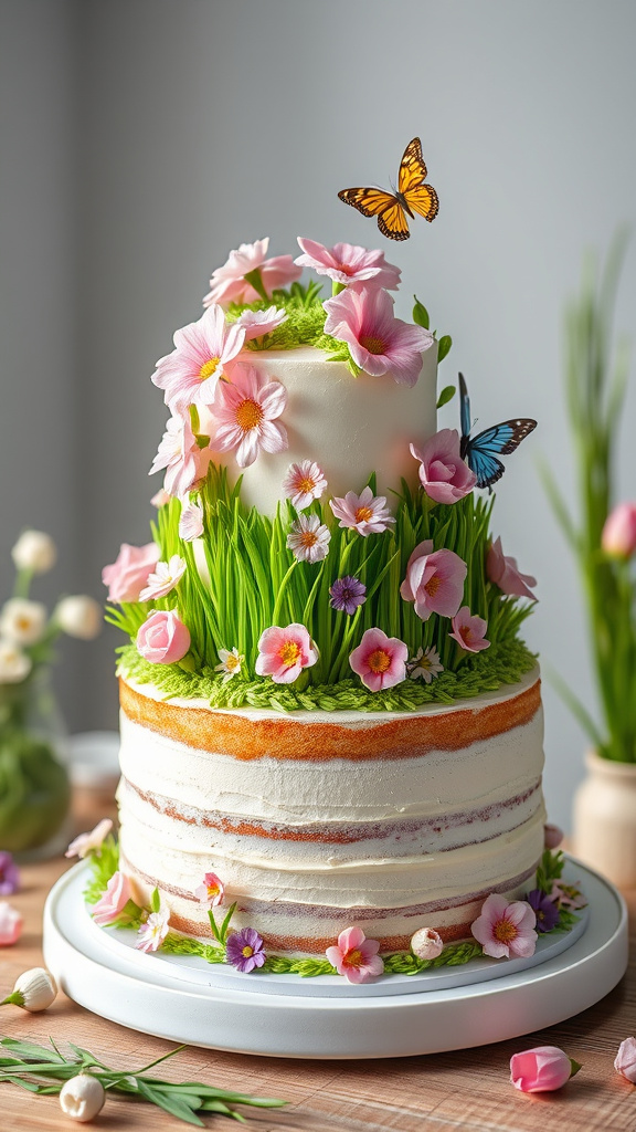 12. Spring Garden Tier Cake