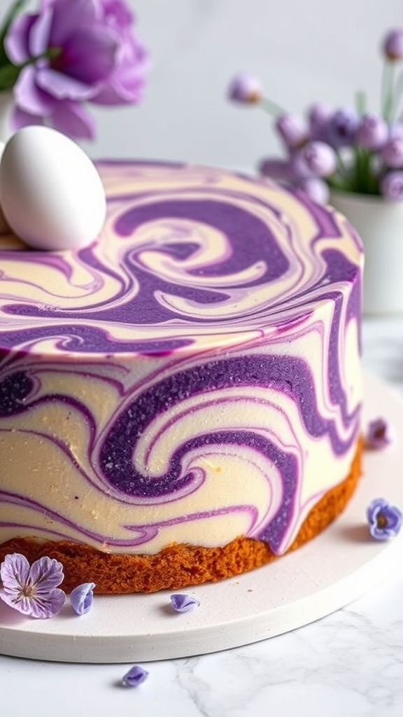 14. Violet Vanilla Marbled Cake