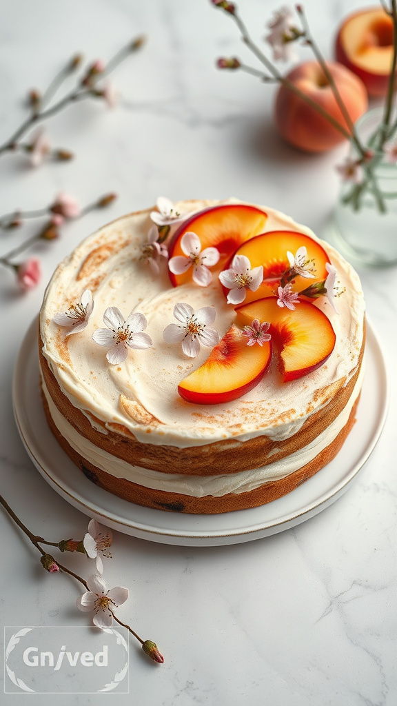 19. Almond Peach Blossom Cake