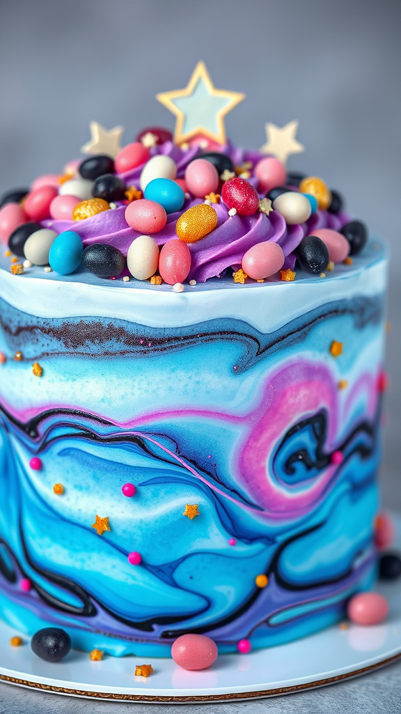 2. Jelly Bean Galaxy Cake