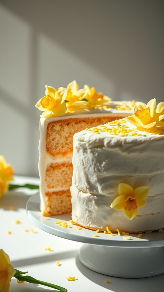 22. Marshmallow Daffodil Cake