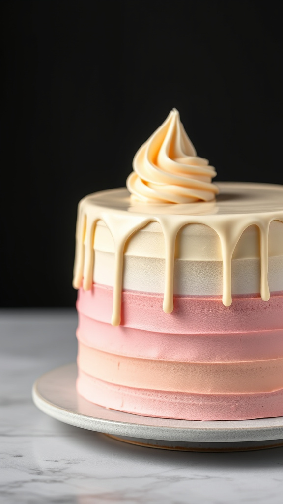 6. Pastel Ombre Drip Cake