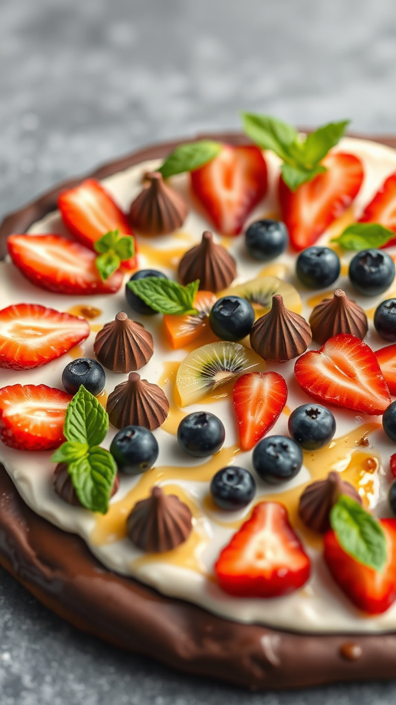 11. Chocolate Kiss Fruit Pizza