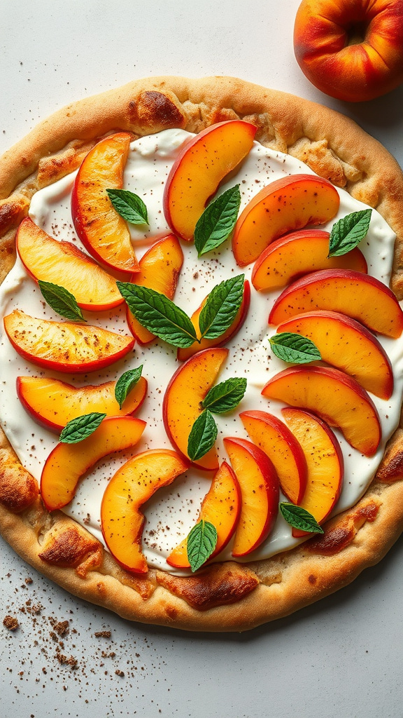 14. Peaches and Cream Pizza