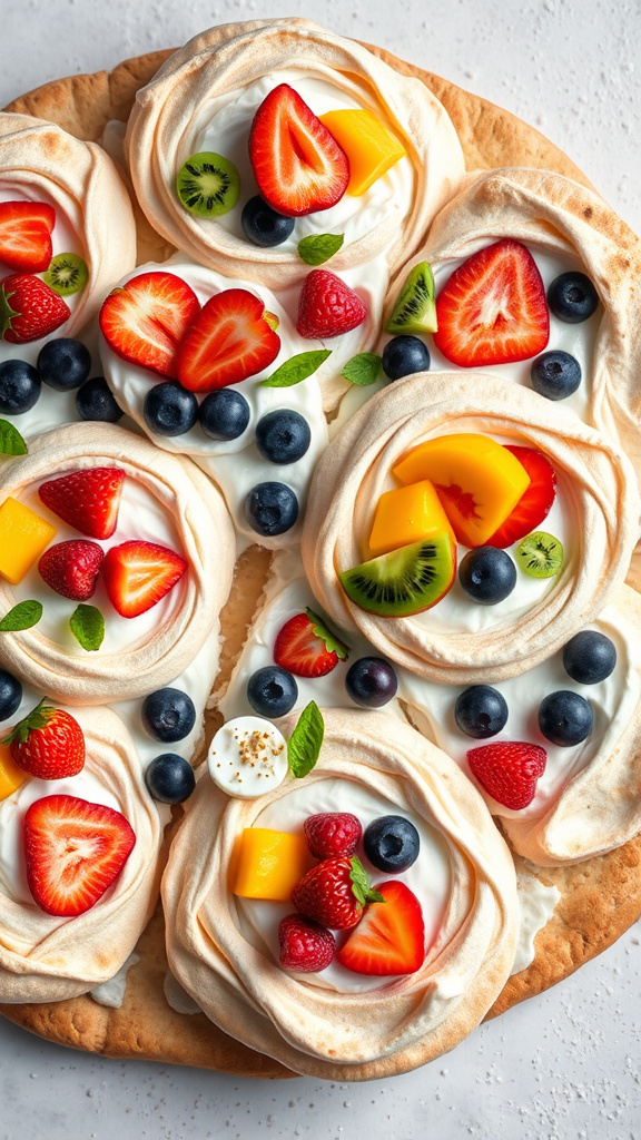 17. Meringue Nest Fruit Pizza