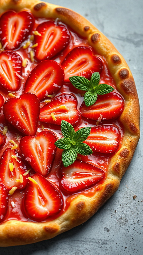 18. Sparkling Strawberry Pizza