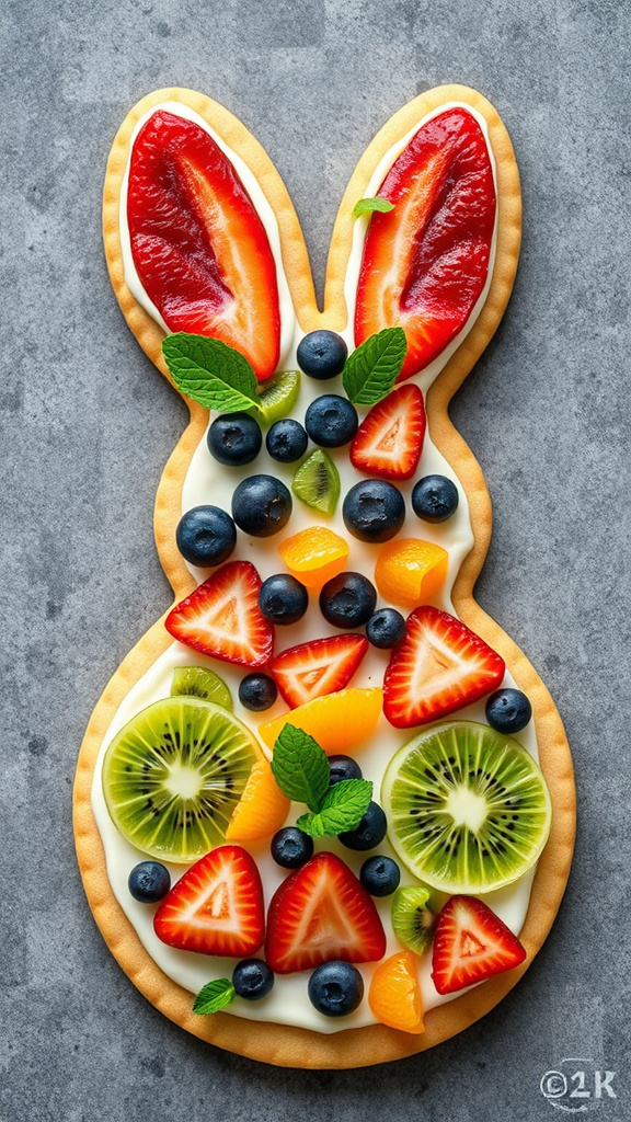 19. Kiwi Bunny Mosaic Pizza