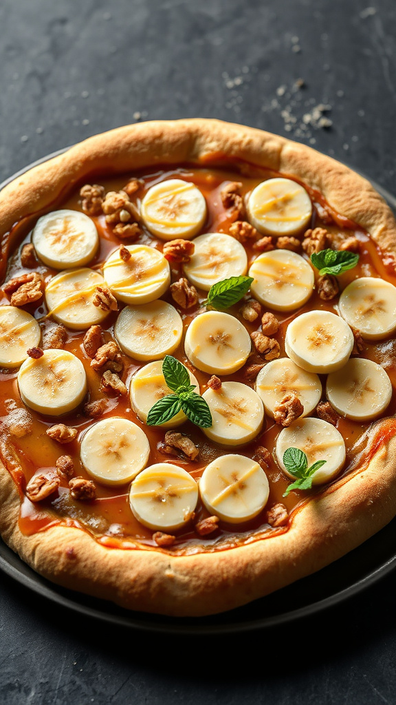 24. Almond Butter Banana Pizza