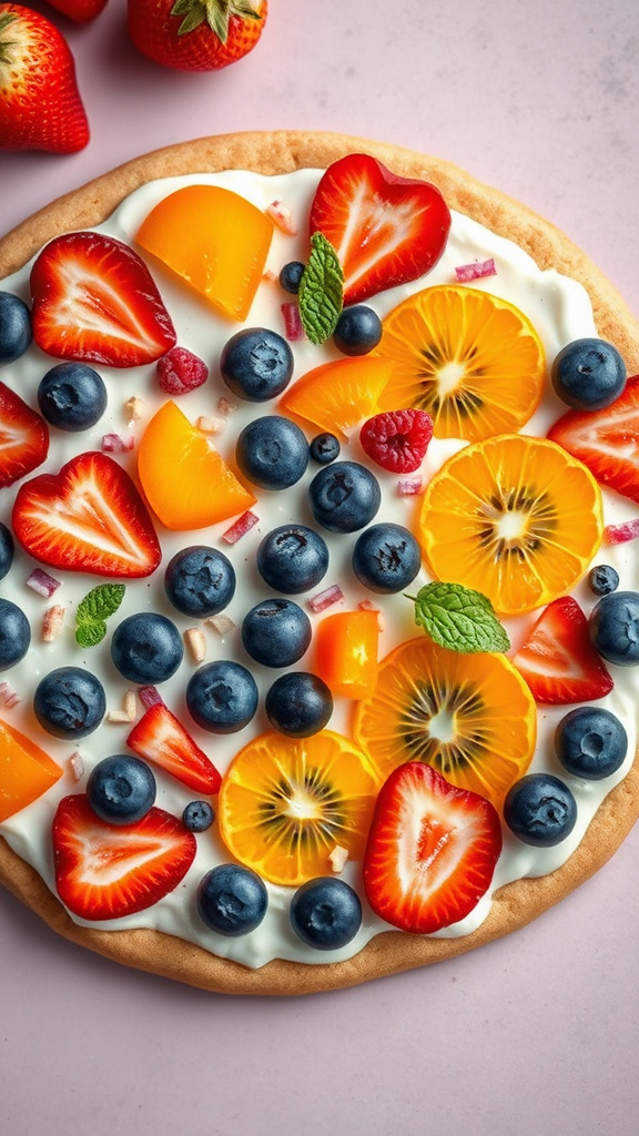 27. Colorful Confetti Fruit Pizza