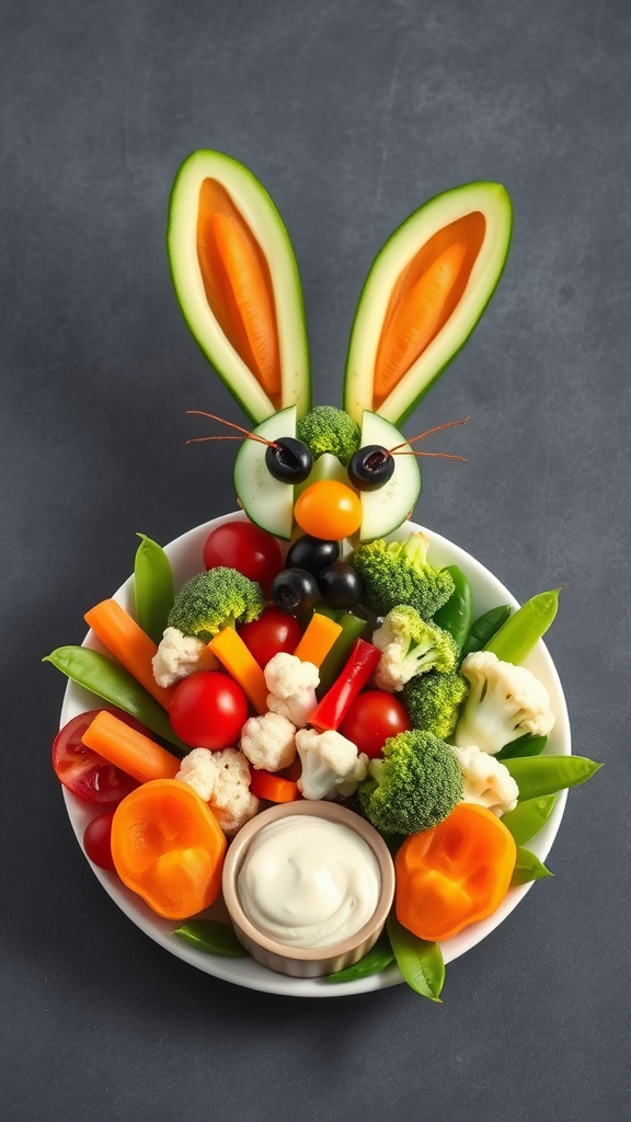 10. Easter Bunny Veggie Platter