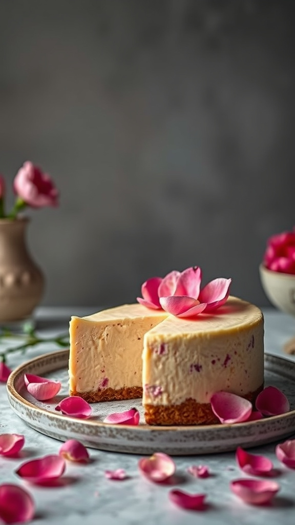 13. Rose Petal Cheesecake