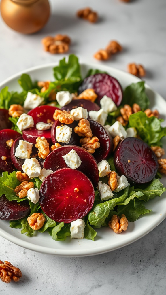 15. Roasted Beet and Goat Cheese Salad