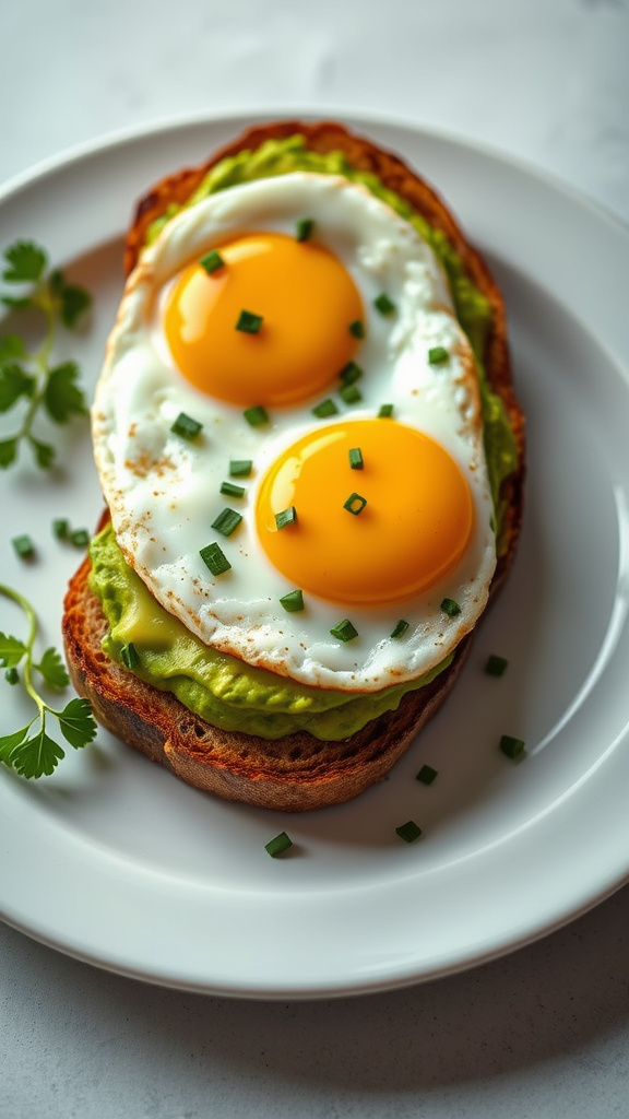 7. Creamy Avocado Egg Toast