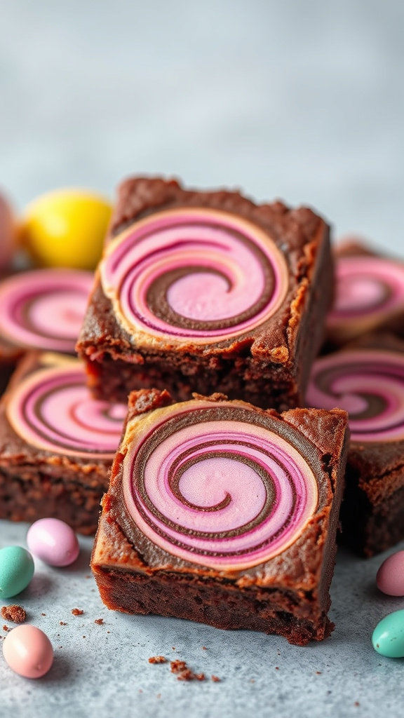 21. Pastel Swirl Brownies