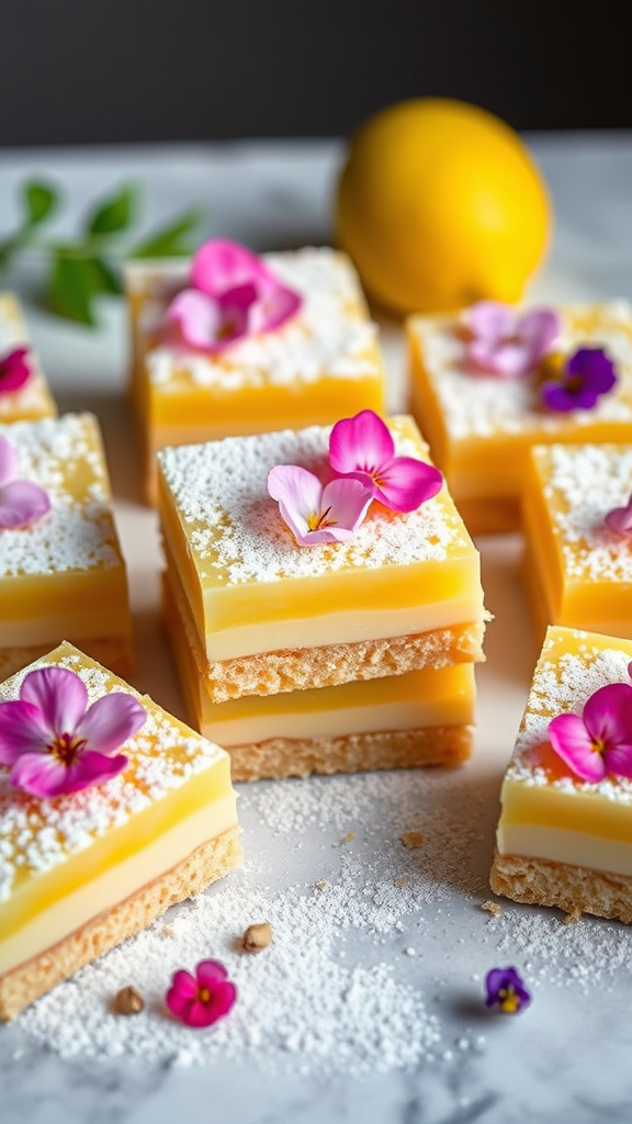 26. Floral Lemon Bars