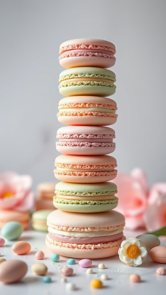 6. Pastel Macaron Tower