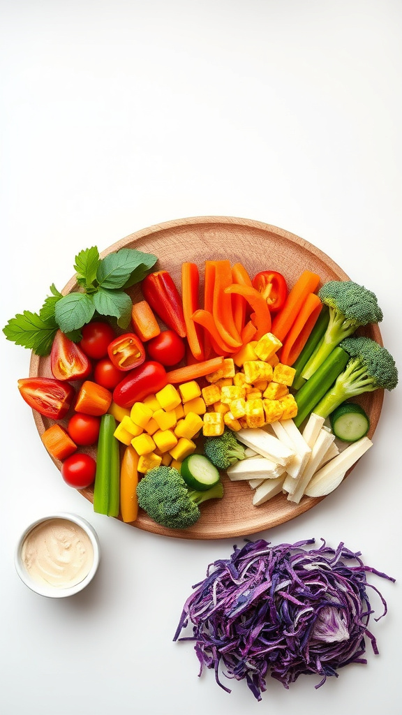 2. Rainbow Veggie Easter Board