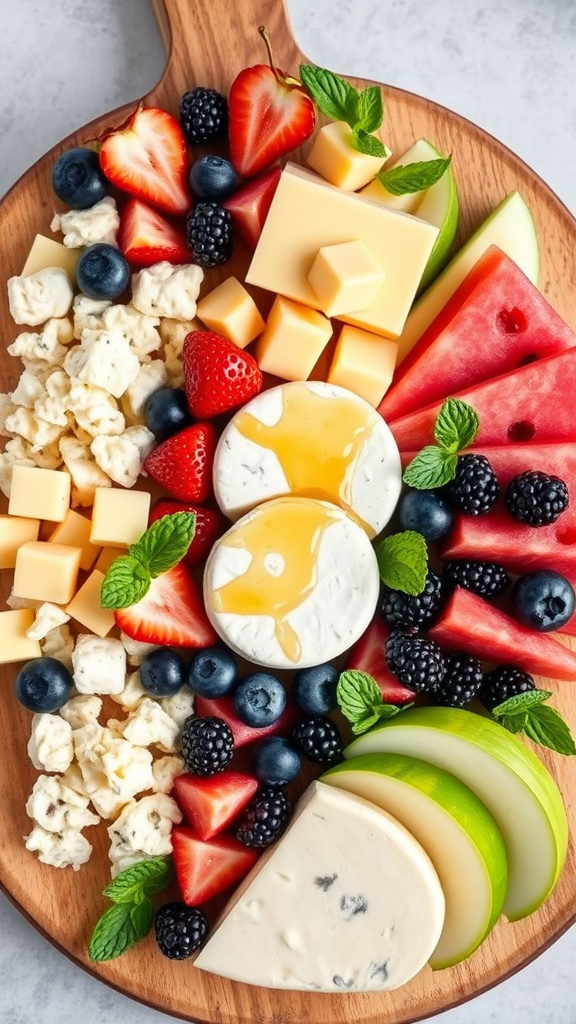 7. Pastel Cheese & Fruit Platter