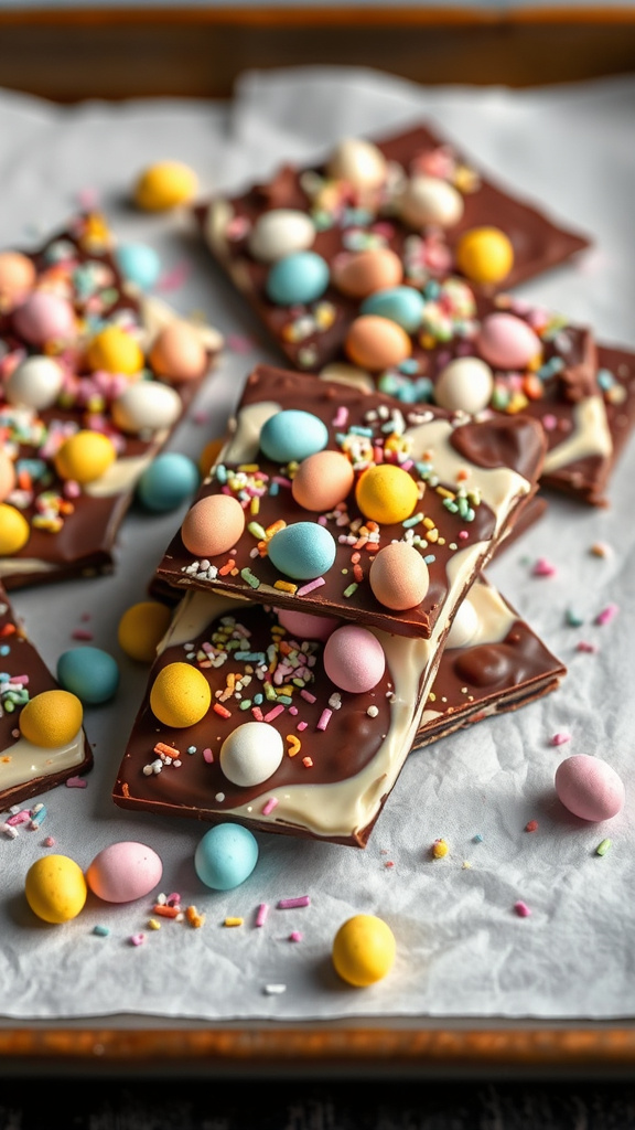 27. Chocolate Easter Egg Bark