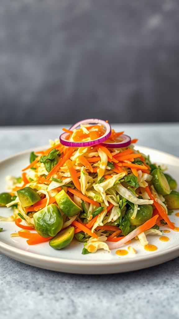 18. Honey Mustard Brussels Sprout Slaw