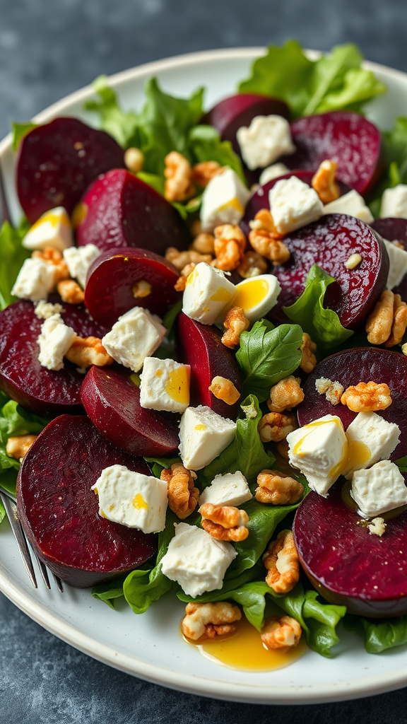 26. Roasted Beet and Goat Cheese Salad