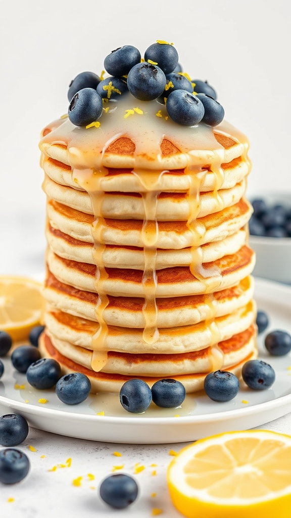 10. Blueberry Lemon Drizzle Pancakes