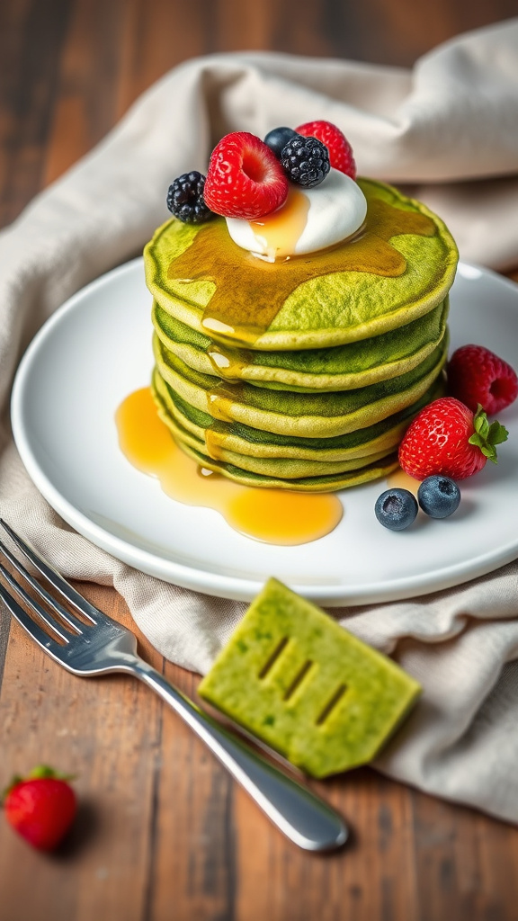 13. Matcha Easter Pancake Bliss