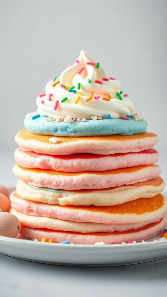 17. Cotton Candy Fluff Pancakes