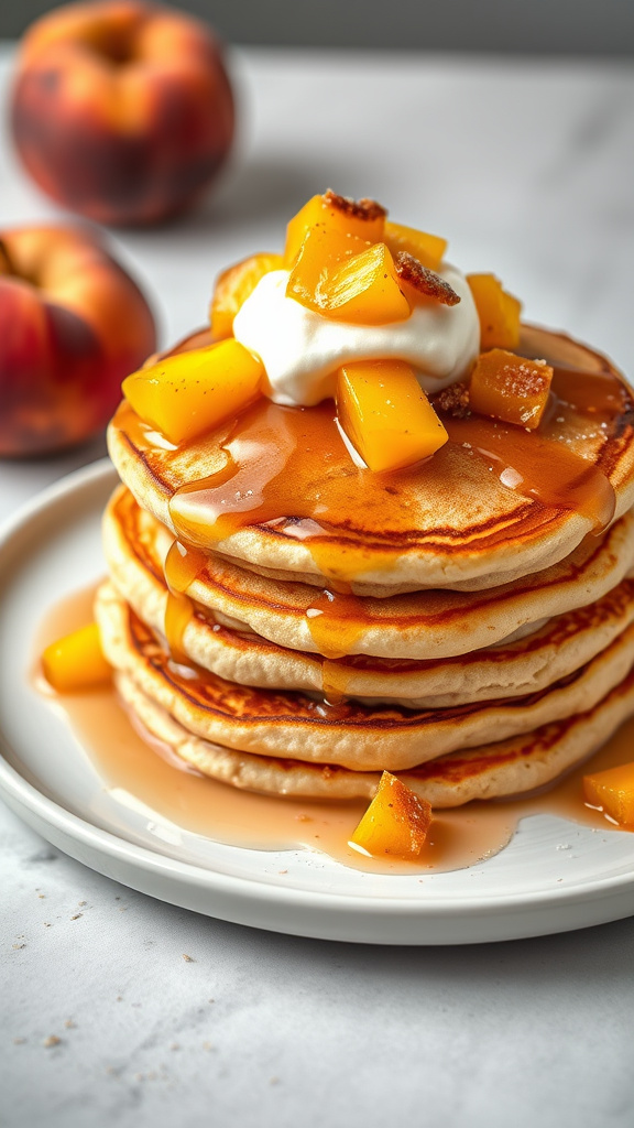 26. Brown Sugar Peach Pancakes