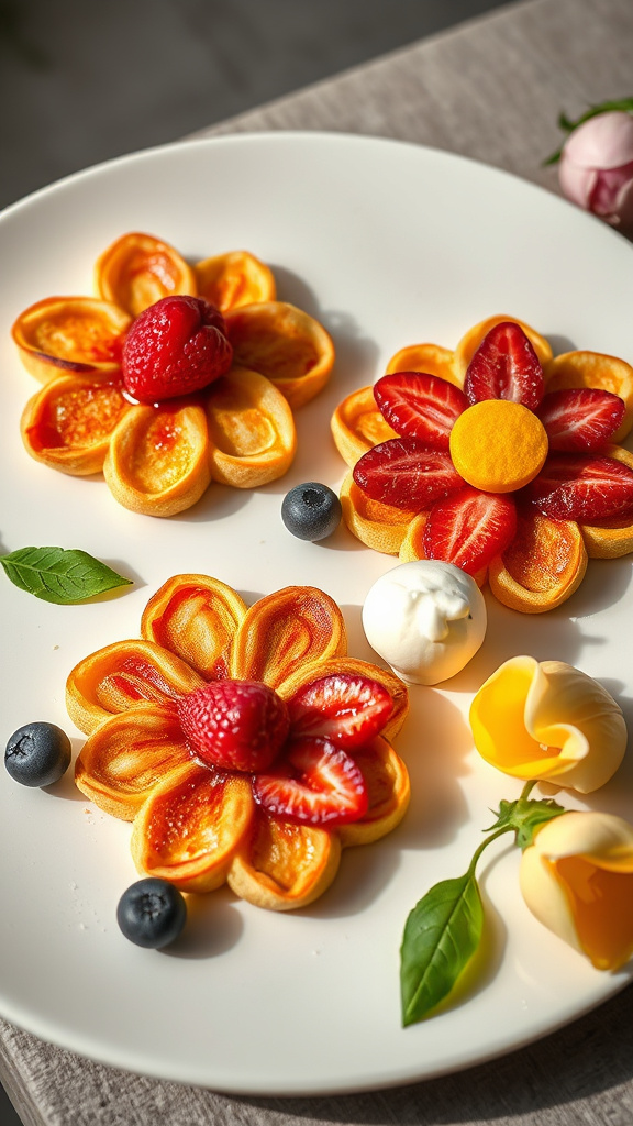 3. Spring Themed Flower Pancakes