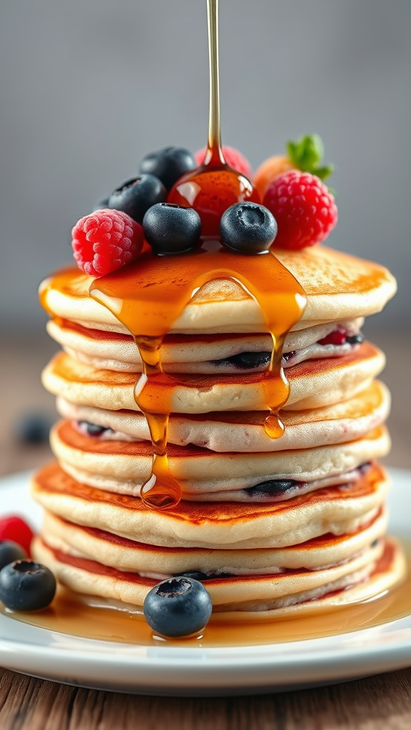 5. Pastel Berry Easter Pancakes