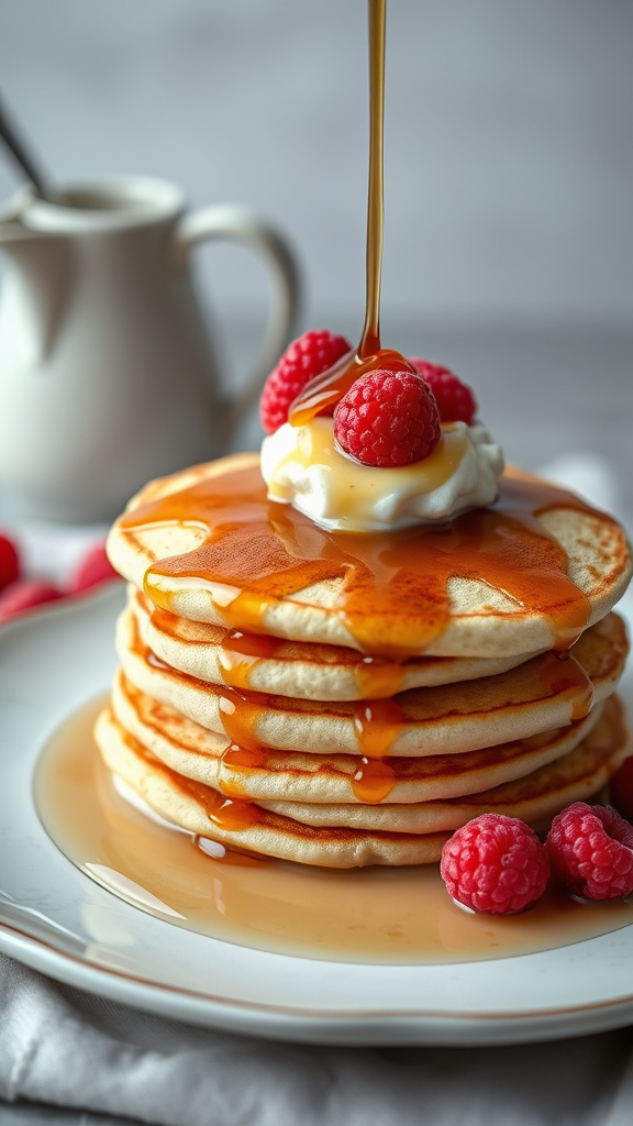 9. Raspberry Cream Cheese Pancakes