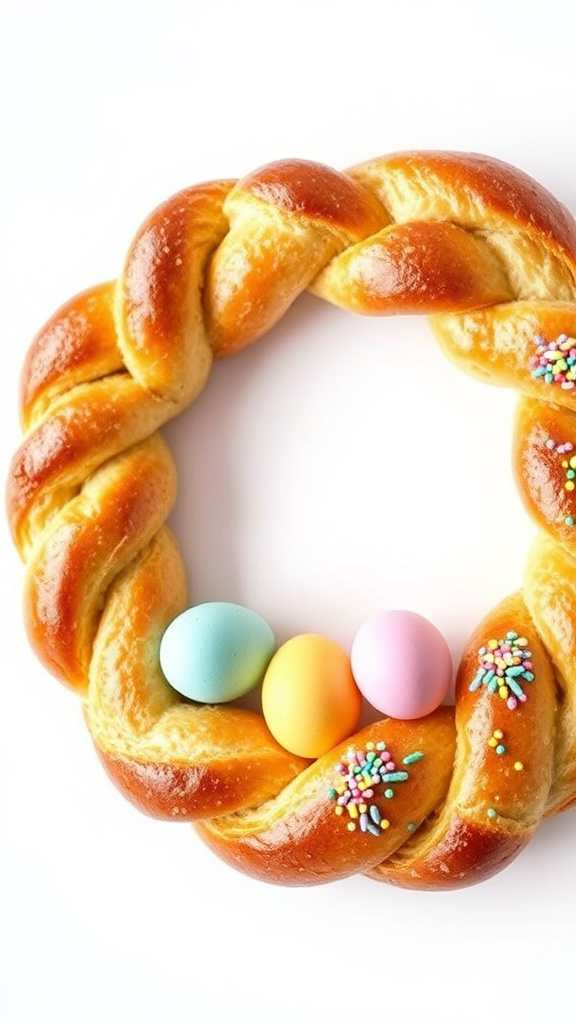 1. Classic Italian Easter Bread Wreath