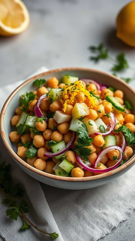 10. Chickpea and Lemon Zest Salad