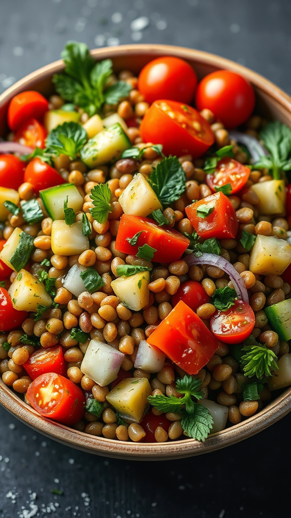 18. Hearty Lentil and Herb Salad