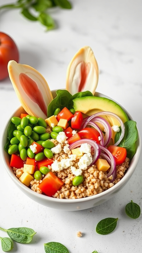 3. Edamame and Quinoa Bunny Bowl