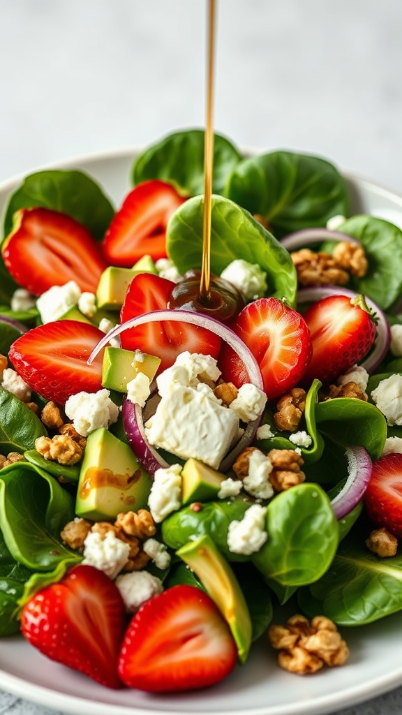 7. Strawberry Avocado Spinach Salad